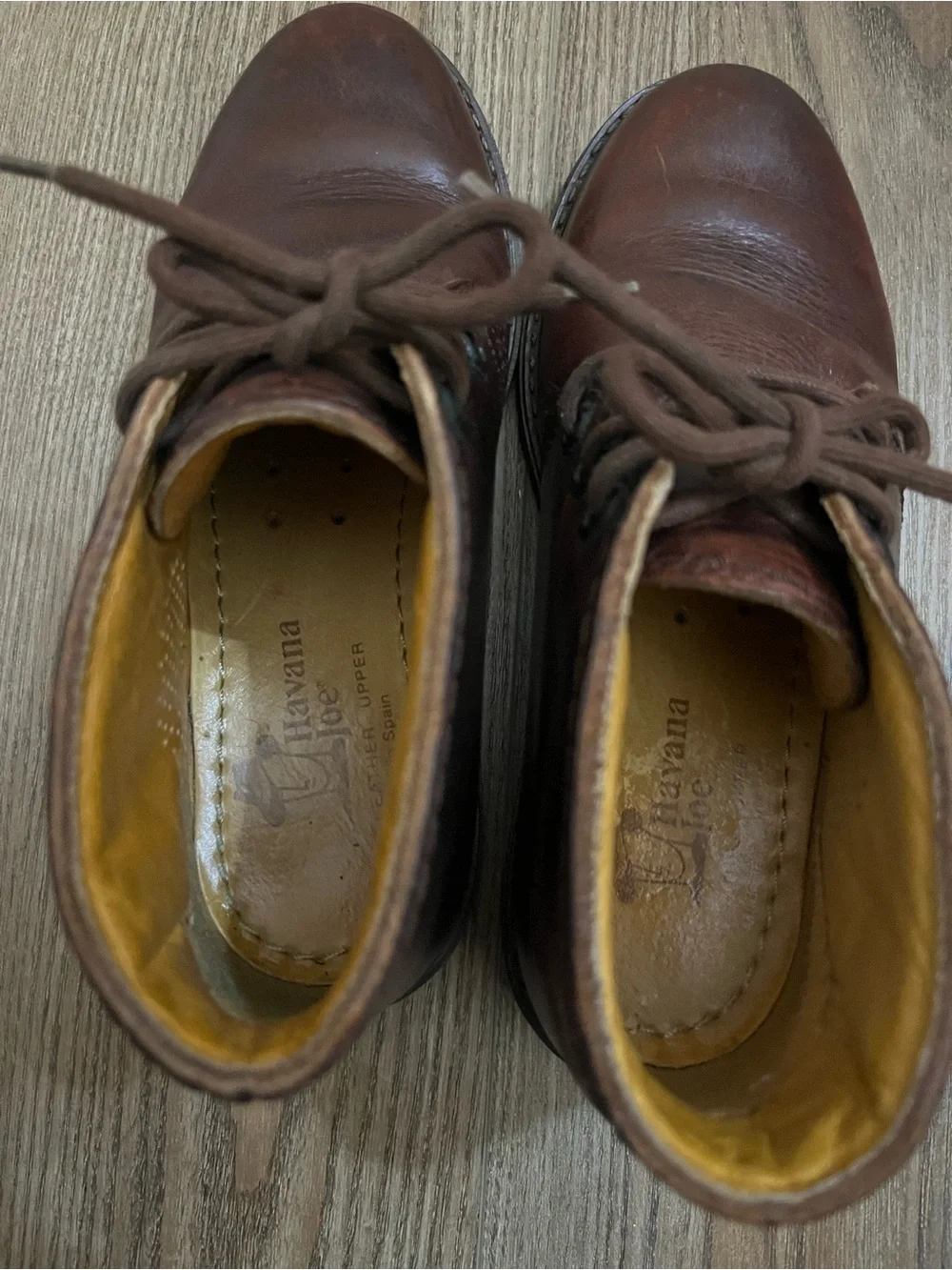 Havana Joe Brown Leather Chukka Boots - Classic Lace-Up 36